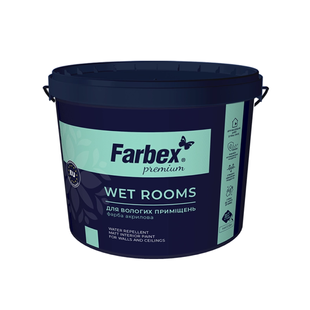 Фарба для вологих приміщень Farbex Wet Rooms водно-дисперсійна акрилова 7 кг 2675115511 фото