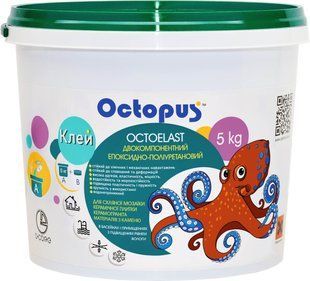 Клей Octopus Octoelast двокомпонентний епоксидно-поліуретановий для плитки та мозаїки 5 кг 2604003956 фото