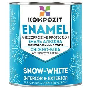 Емаль алкідна сніжно-біла Kompozit матова 12 кг 4823044500628 фото