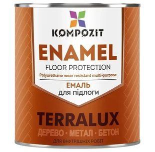 Емаль для підлоги Kompozit TERRALUX Жовто-коричнева 2,8 кг 4823044500444 фото