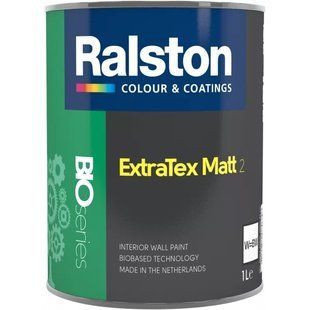 Ralston Extra Tex Matt 2 W/BW, матова фарба для внутрішнього застосування, 1 л 000202 фото
