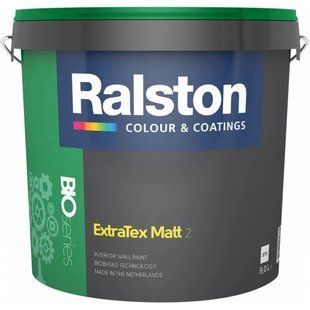 Ralston Extra Tex Matt 2 BTR, матова фарба для внутрішнього застосування, 9 л 000207 фото