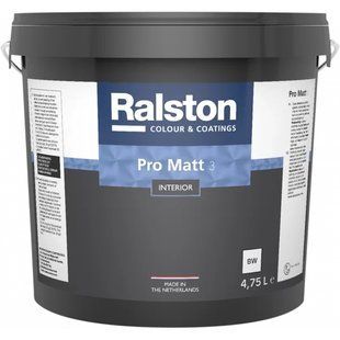 Ralston Pro Matt 3 W/BW матова фарба для стін і стель, 4.75 л 000210 фото
