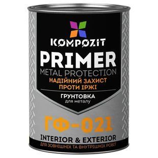Kompozit ГФ-021 Світло-сіра, 0.9 кг - Алкідна грунтовка для захисту поверхонь з чорного металу 4823044500529 фото