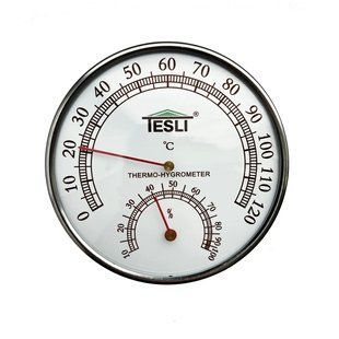 Термогігрометр для сауни та лазні Tesli D 125 мм 013628 фото