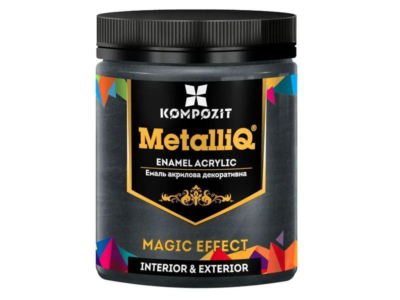 Емаль акрилова Kompozit MetalliQ Чорна перлина 0,5 кг 4 820 085 740 433 фото