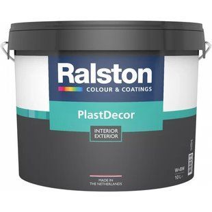 Ralston Plast Decor W/BW фарба для внутрішнього/зовнішнього застосування, 10 л 000061 фото