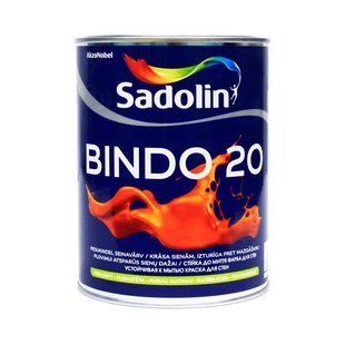 Напівматова фарба Sadolin BINDO 20 для стін і стель, білий BW, 5 л BINDO205 фото