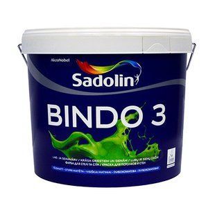Sadolin BINDO 3 фарба глибокоматова для стель і стін 0,9 л білий BW BINDO39 фото