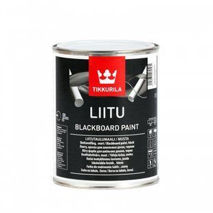 Фарба для шкільних дощок Tikkurila Liitu Black (Тіккуріла Лііту Чорна) 1л 39V02020010 фото