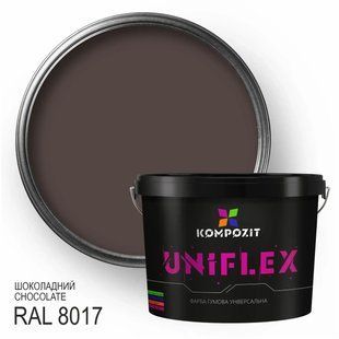 Фарба гумова універсальна Kompozit UNIFLEX 3.5 кг, Шоколадний RAL 8017 4820251523860 фото
