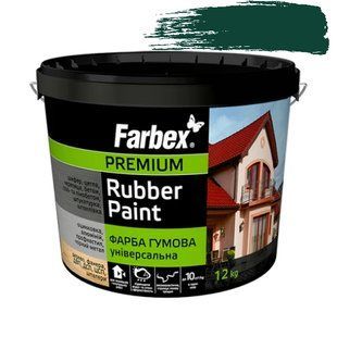 Фарба гумова універсальна Farbex Rubber Paint 6 кг, Зелена 000066 фото