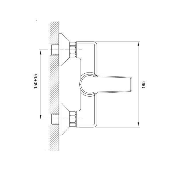 Koller Pool EDGE змішувач одноважільний для душу 35 мм (ED0400) 1107320305 фото