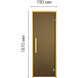 Матові двері для лазні та сауни Tesli Lux Sateen 1900х800 013888 фото 2