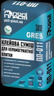 Клейова суміш Поліпласт ПП-011 Gres 25 кг для керамічної та керамоганітної плитки 2543715256 фото