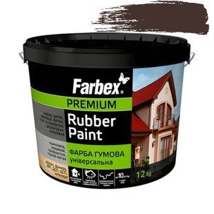 Фарба гумова універсальна Farbex Rubber Paint 3.5 кг, Коричнева 000066 фото