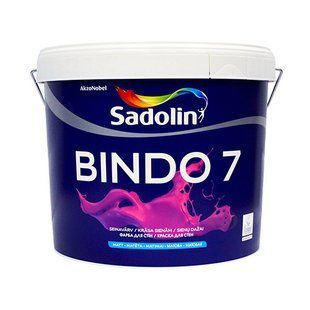 Фарба Sadolin BINDO 7 для стелі та стін, білий BW, 9 л BINDO79 фото