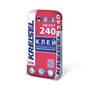 Клей для приклеювання та армування мінераловатних плит Kreisel 240, 25 кг 2702873118 фото