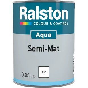 Ralston Aqua Semi-Mat BW шовковиста напівматова емаль, 0.95 л 000239 фото